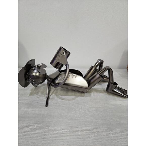 Metal Whimsical Drinking Coyboy Man Small Bottle Holder Free Standing - Picture 8 of 10